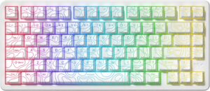 White topography keycaps