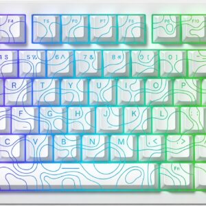 White topography keycaps