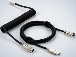 Custom Solid Coiled Keyboard Cable