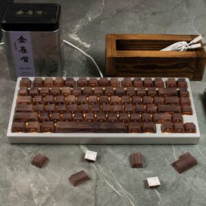 Walnut Grain Keycaps